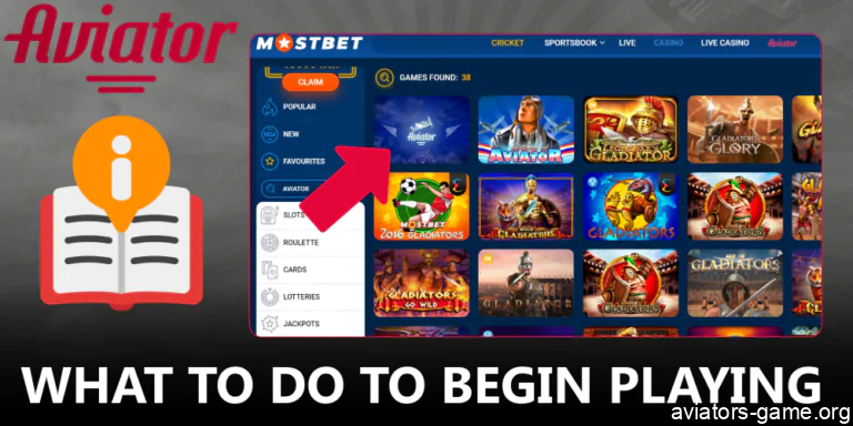 Instruction on launching Aviator crash game on Mostbet